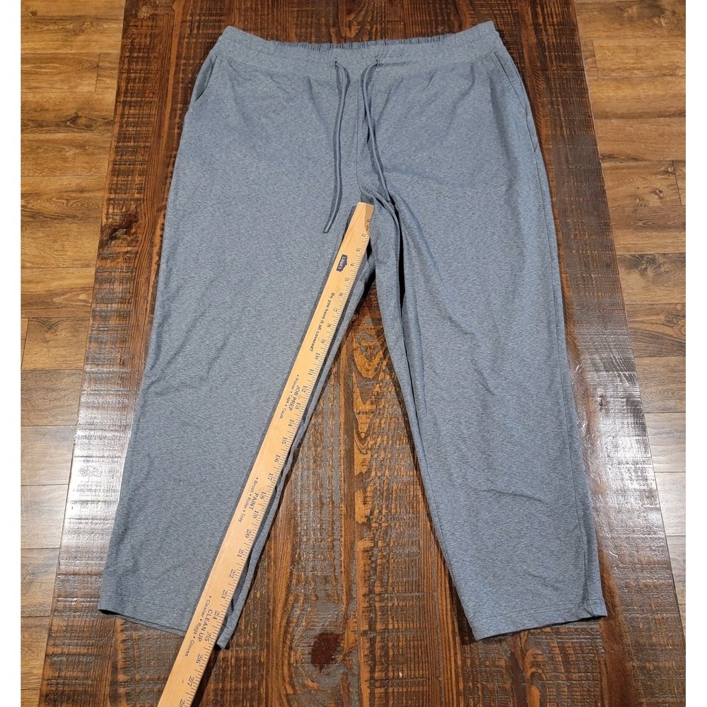 J. Jill Fit Wide Leg Pants Large Pull On Cropped Career Athleisure Gray Active